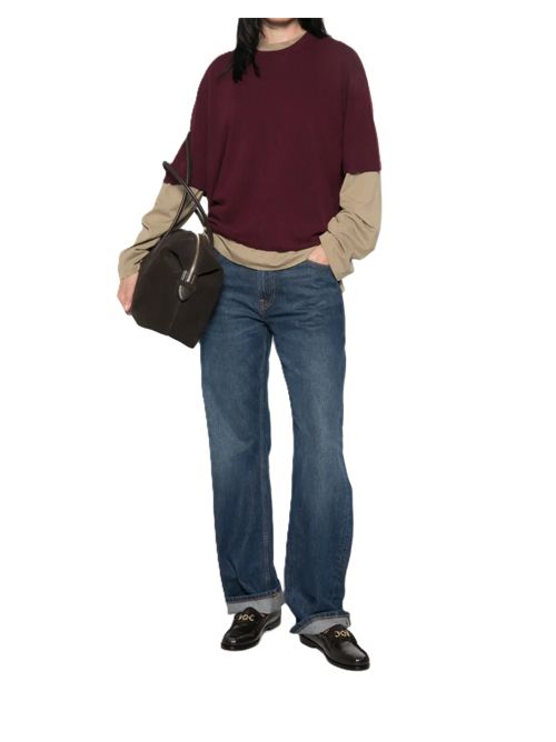 T-shirt in cashmere a maniche corte Soft Goat | 2450112076BORDEAUX